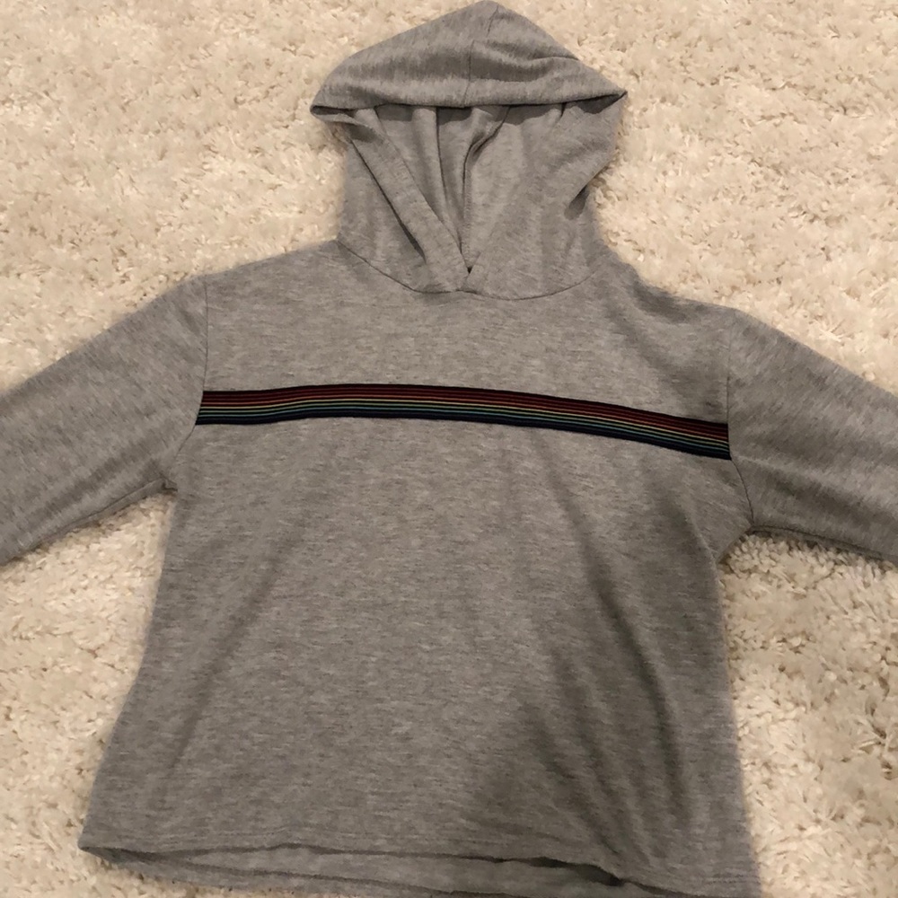 Rainbow stripe long sleeved shirt